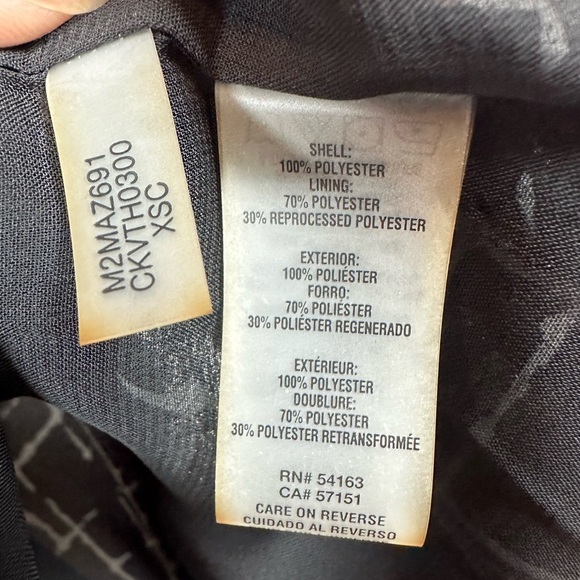 Calvin Klein Women's Printed Chiffon Peasant Blouse- Size Small - Picture 6 of 7